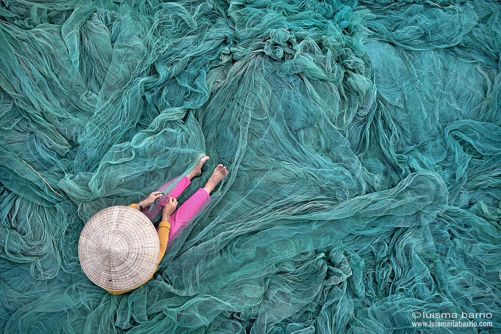 tejedora redes de pesca vietnam